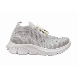 Beżowe sportowe buty damskie z cekinkami Vinceza 17290 - 1