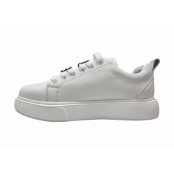 Białe skórzane sneakersy, półbuty damskie Vinceza 72300 - 2