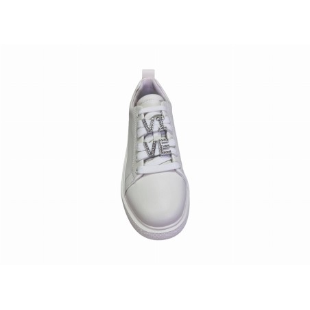 Białe skórzane sneakersy, półbuty damskie Vinceza 72300 - 4