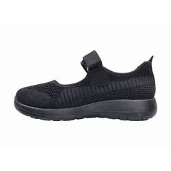 Czarne lekkie obuwie sportowe damskie na rzep News 4695 - 3