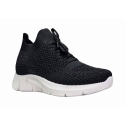 Czarne sportowe buty damskie z cekinkami Vinceza 17290 - 2