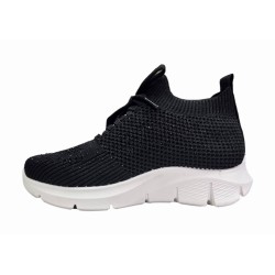 Czarne sportowe buty damskie z cekinkami Vinceza 17290 - 3