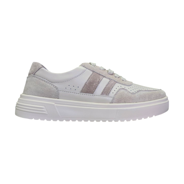 Skórzane sneakersy, półbuty sportowe damskie Goodin LX1041 beżowe - 1
