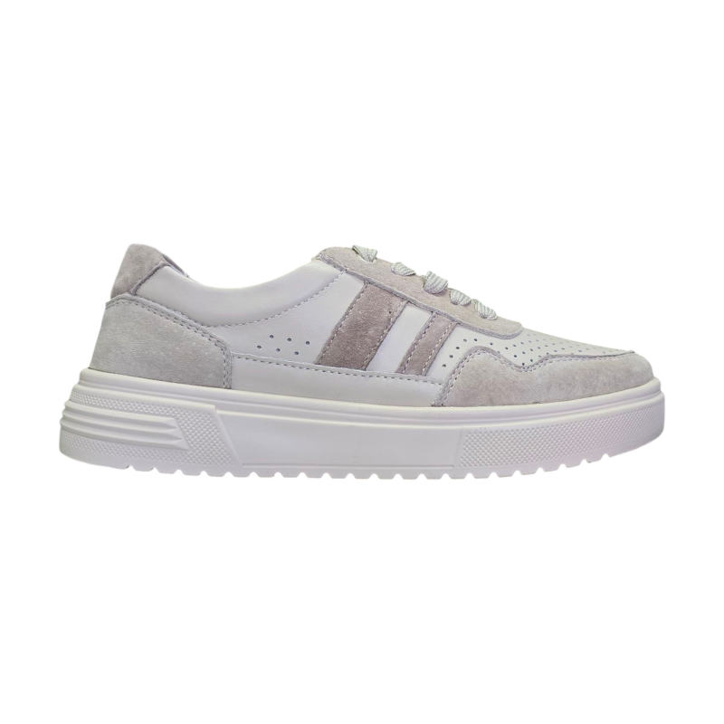 Skórzane sneakersy, półbuty sportowe damskie Goodin LX1041 beżowe - 1