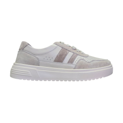 Skórzane sneakersy, półbuty sportowe damskie Goodin LX1041 beżowe - 1