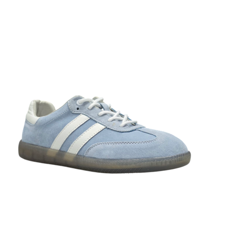 Skórzane, zamszowe sneakersy damskie Goodin XF164 jasnoniebieskie - 1