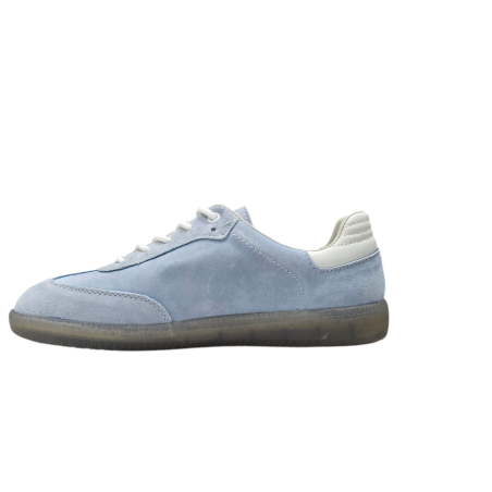 Skórzane, zamszowe sneakersy damskie Goodin XF164 jasnoniebieskie - 2