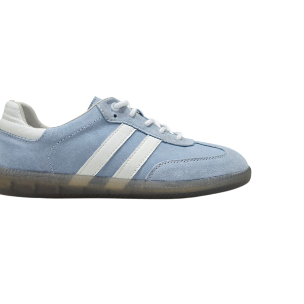 Skórzane, zamszowe sneakersy damskie Goodin XF164 jasnoniebieskie - 3