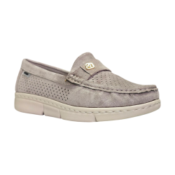 Ażurowe zamszowe mokasyny damskie Goodin FL6080 khaki - 2