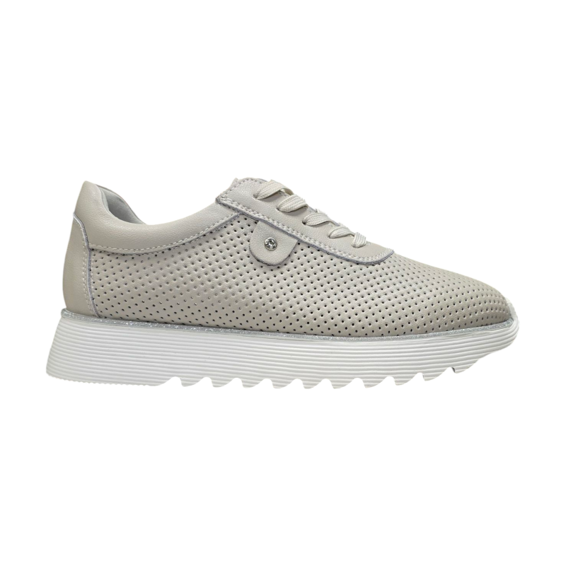 Ażurowe skórzane sneakersy, półbuty damskie D&A 629 - 1