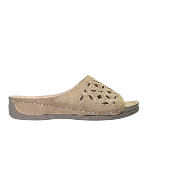 Damskie klapki Skotnicki 0830 khaki - 1