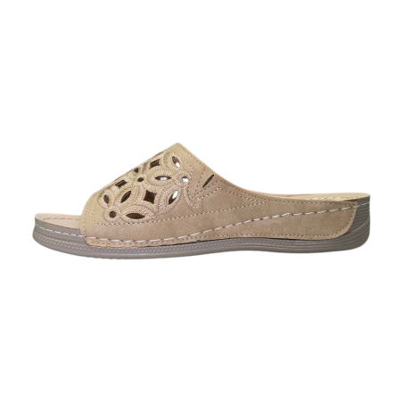 Damskie klapki Skotnicki 0830 khaki - 3
