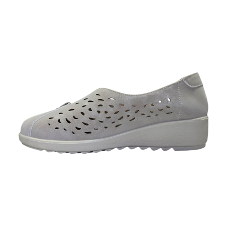 Ażurowe półbuty damskie Potocki 90341 khaki - 2