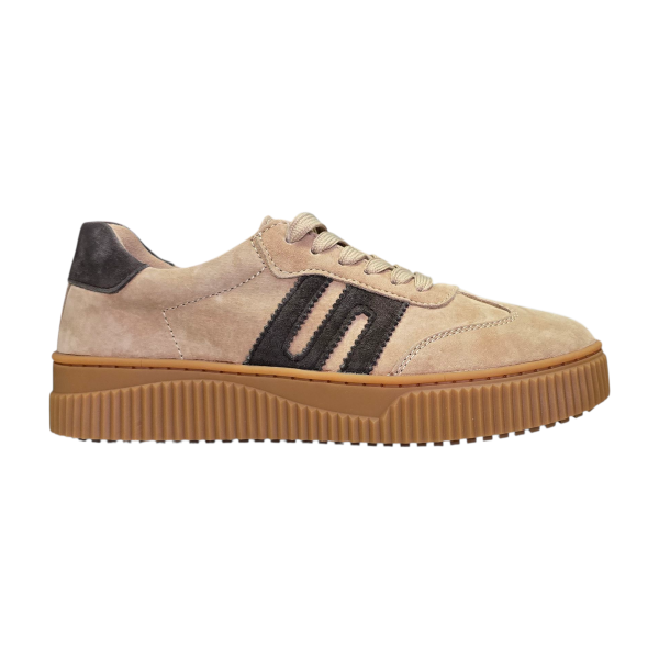 Beżowe skórzane półbuty, sneakersy Goodin LX1074 - 1
