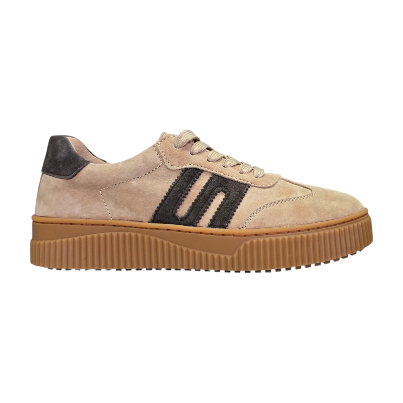 Beżowe skórzane półbuty, sneakersy Goodin LX1074 - 1