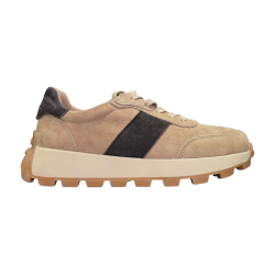 Beżowe skórzane sneakersy Goodin LX1081 - 1