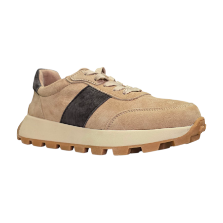 Beżowe skórzane sneakersy Goodin LX1081 - 2