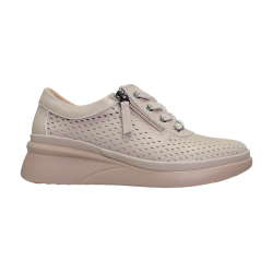 Beżowe skórzane sneakersy, półbuty damskie Vinceza 79565 - 1