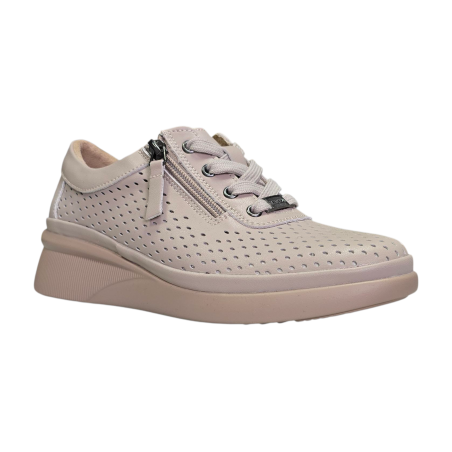 Beżowe skórzane sneakersy, półbuty damskie Vinceza 79565 - 2