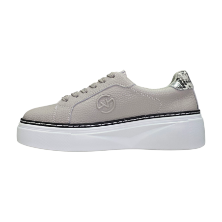 Szare skórzane sneakersy, półbuty damskie Vinceza 79564 - 3