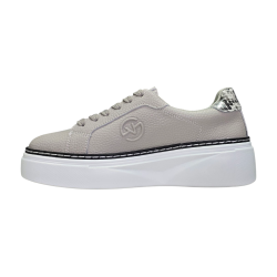Szare skórzane sneakersy, półbuty damskie Vinceza 79564 - 3