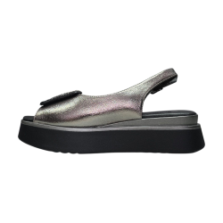 Sandały damskie na platformie Potocki 12590 Pewter - 2