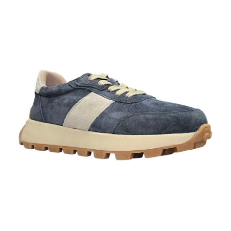 Szare skórzane sneakersy Goodin LX1081 - 1
