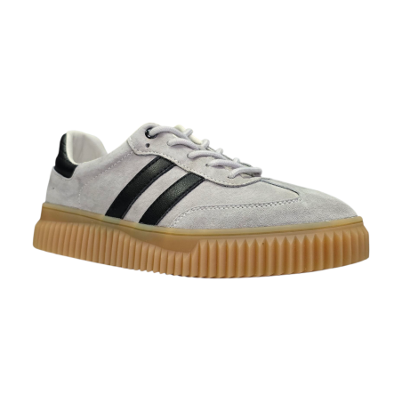 Szare skórzane sneakersy Goodin XF199 - 2