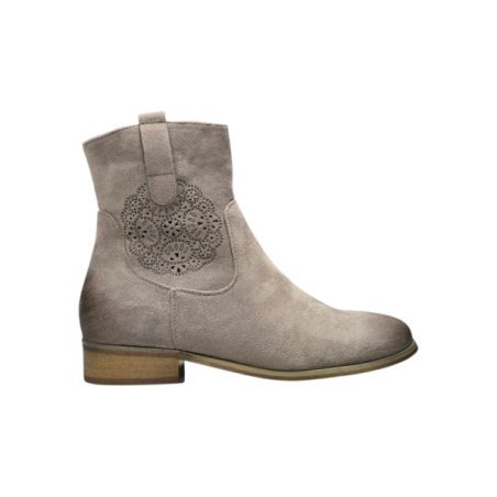 Zamszowe botki damskie Potocki 12745 Khaki - 1