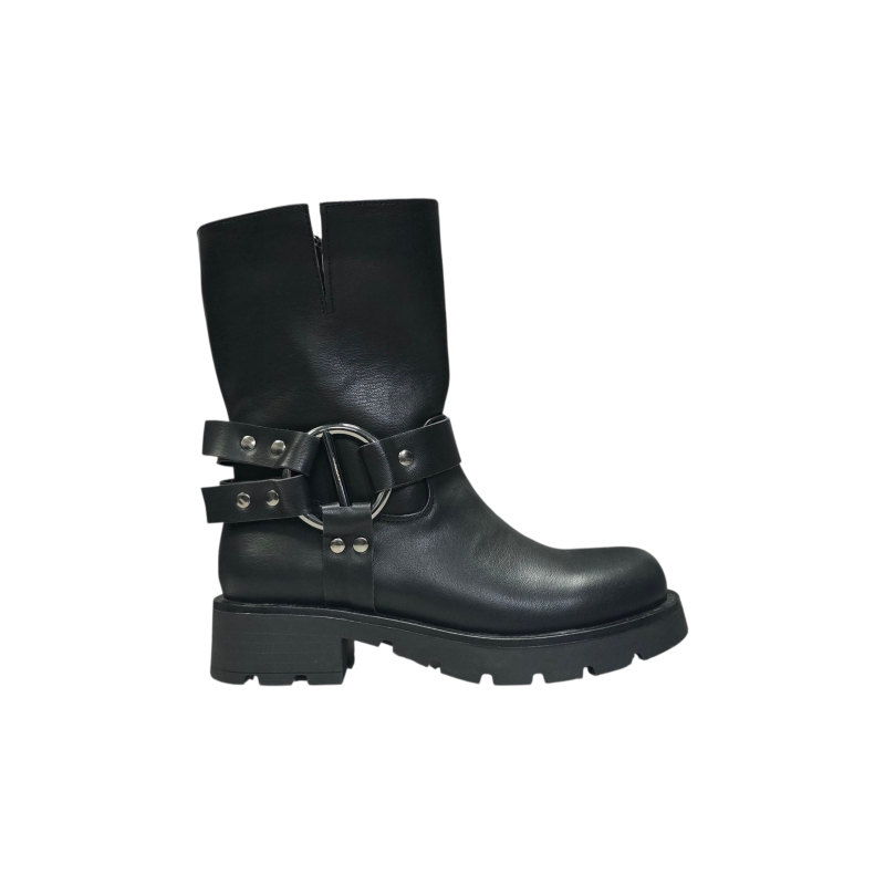 Czarne wysokie botki damskie Potocki 54300 - 1