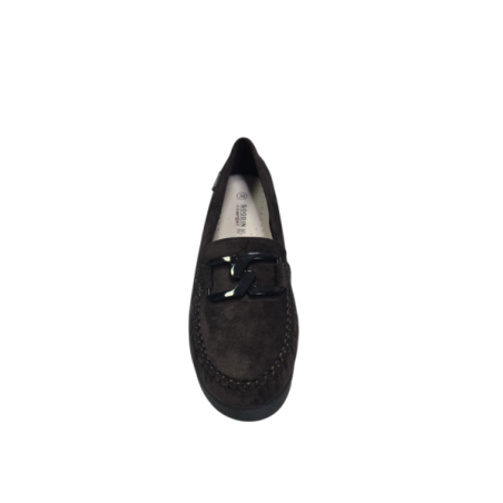 Zamszowe mokasyny damskie Goodin FL696C Coffee - 4