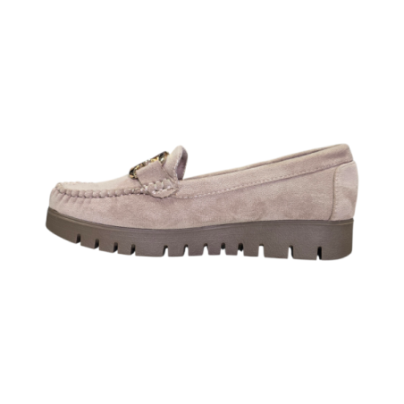 Zamszowe mokasyny damskie Goodin FL696C Khaki - 3