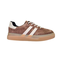 Brązowe skórzane sneakersy Goodin XF199 - 1
