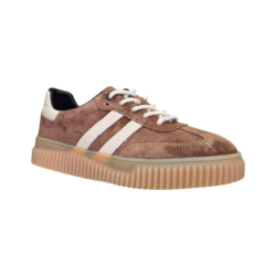 Brązowe skórzane sneakersy Goodin XF199 - 2
