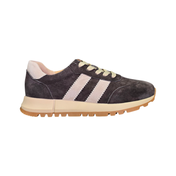 Skórzane sneakersy damskie Goodin LX1080 Coffee/beige - 1