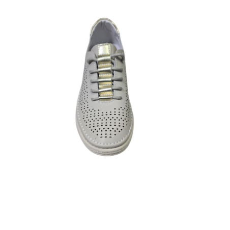 Beżowe skórzane sneakersy, półbuty damskie S.Barski 61-5992 - 4