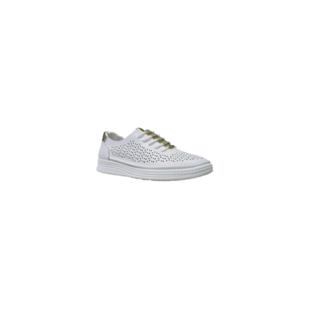Białe skórzane sneakersy, półbuty damskie S.Barski 61-5992 - 2