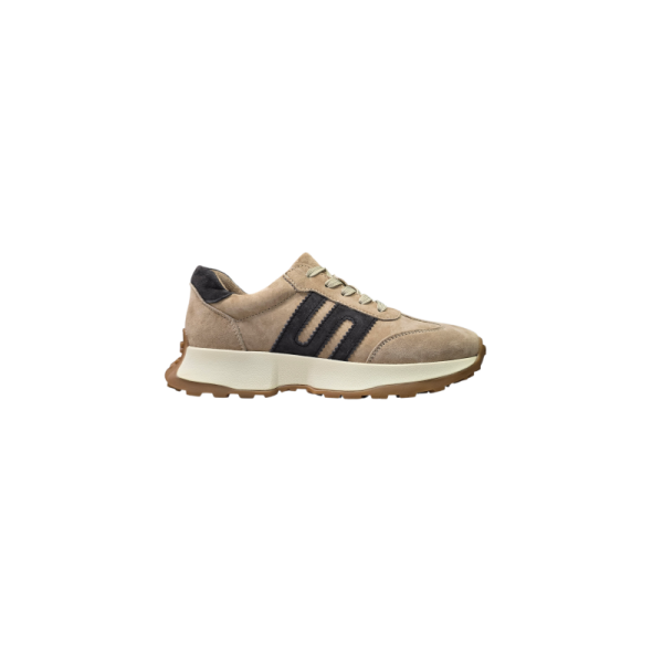 Beżowe skórzane sneakersy damskie Goodin LX1078 - 1