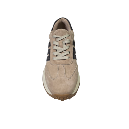 Beżowe skórzane sneakersy damskie Goodin LX1078 - 4
