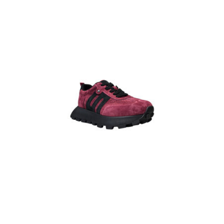 Czerwone skórzane sneakersy damskie Goodin XF207A - 2