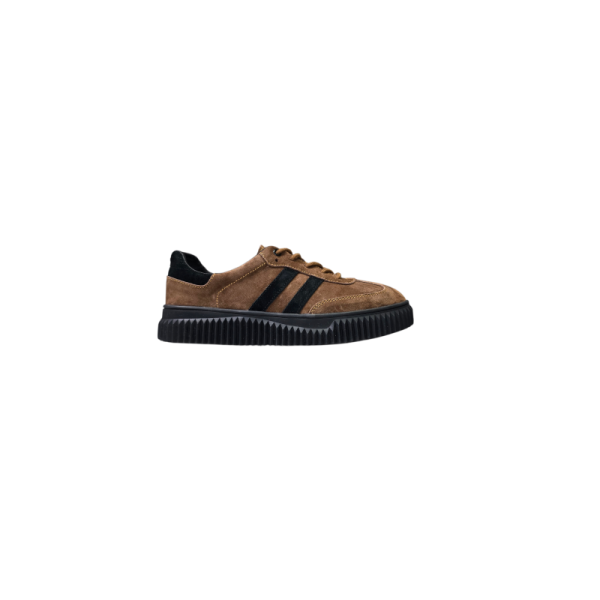 Brązowe skórzane sneakersy Goodin XF199 Brown/black - 1