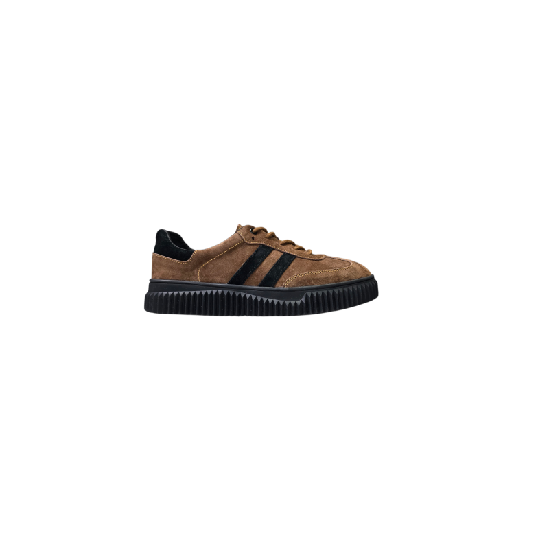 Brązowe skórzane sneakersy Goodin XF199 Brown/black - 1