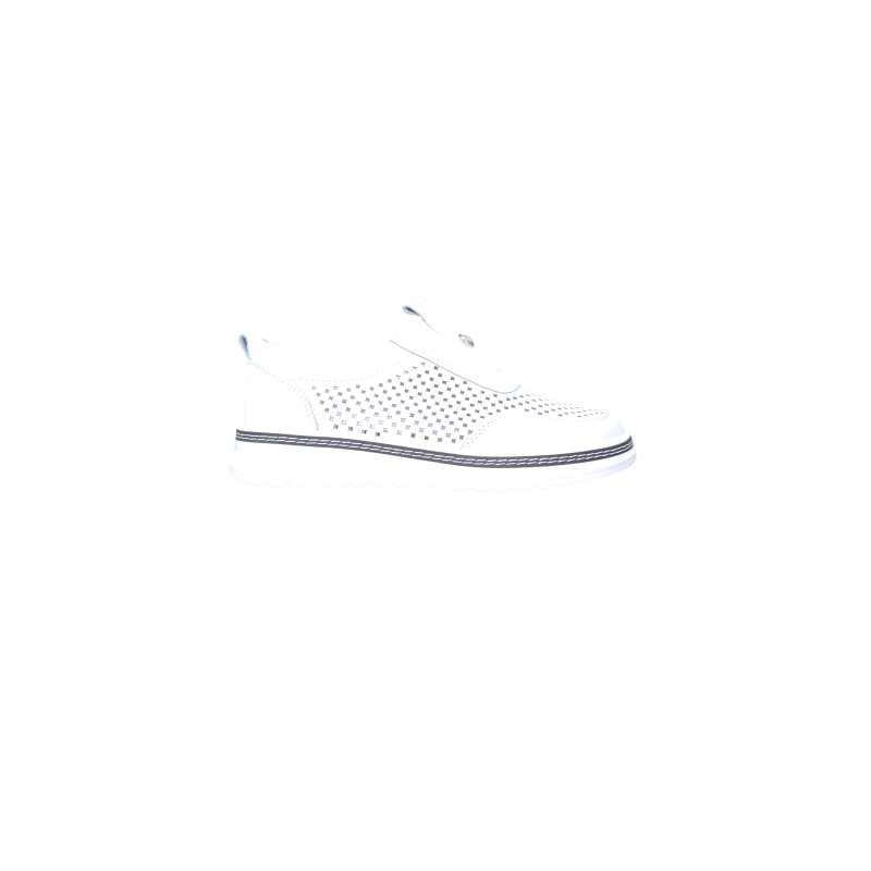 Białe skórzane sneakersy damskie Goodin RS2103 - 1