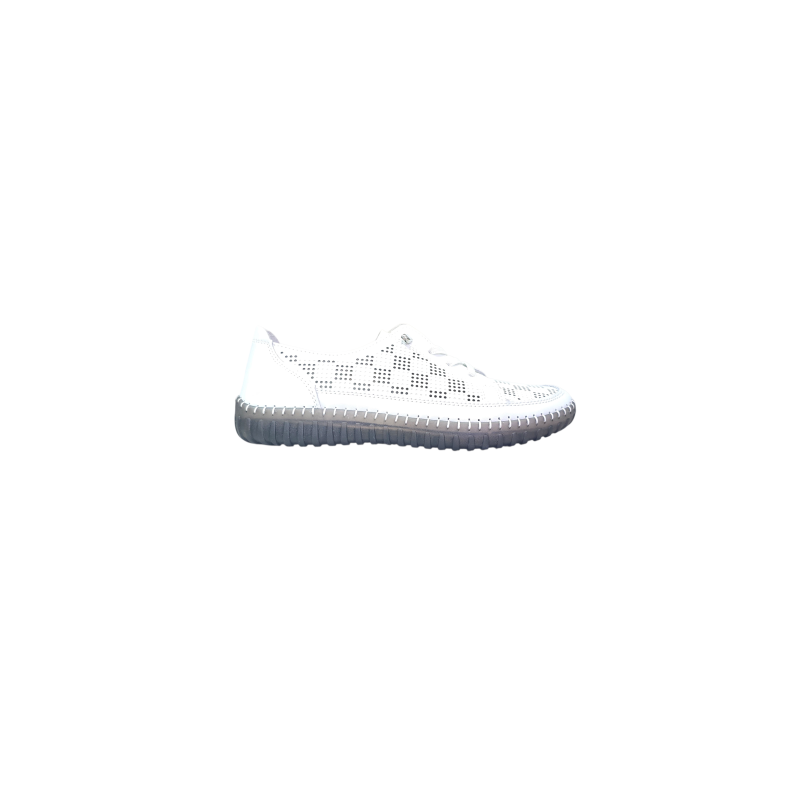 Białe skórzane sneakersy, półbuty Goodin XW1028 - 1