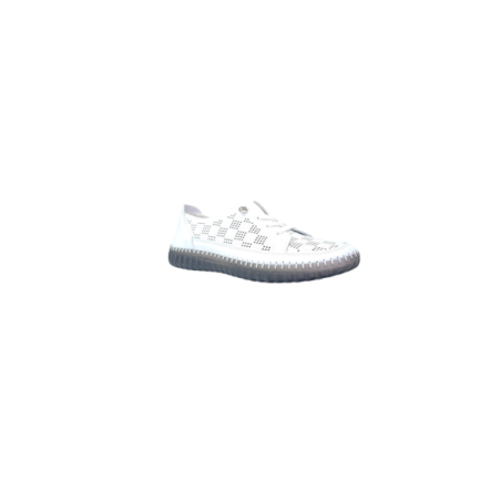 Białe skórzane sneakersy, półbuty Goodin XW1028 - 2