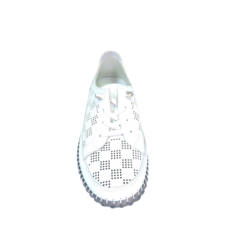 Białe skórzane sneakersy, półbuty Goodin XW1028 - 4