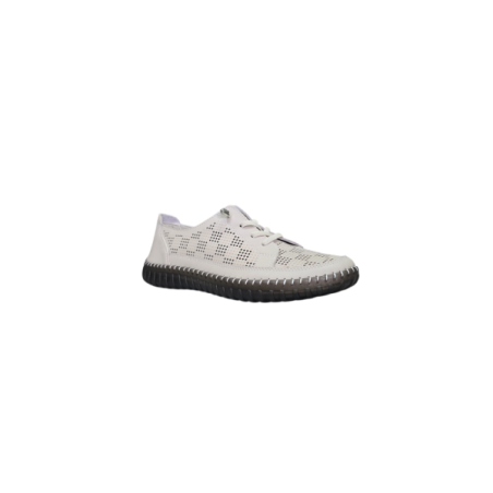 Beżowe skórzane sneakersy, półbuty Goodin XW1028 - 2