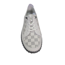 Beżowe skórzane sneakersy, półbuty Goodin XW1028 - 4
