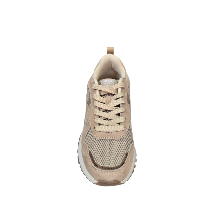 Beżowe sneakersy damskie American Club LE09 - 5