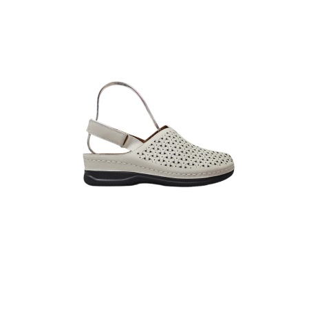 Sandały damskie z pełnym przodem Sandway F71305 taupe - 3